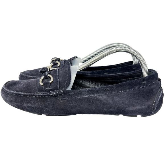 Prada Made in Italy Driving Slip On Loafers 5870 40 Horseshoe Black Flats Women' - Picture 5 of 10